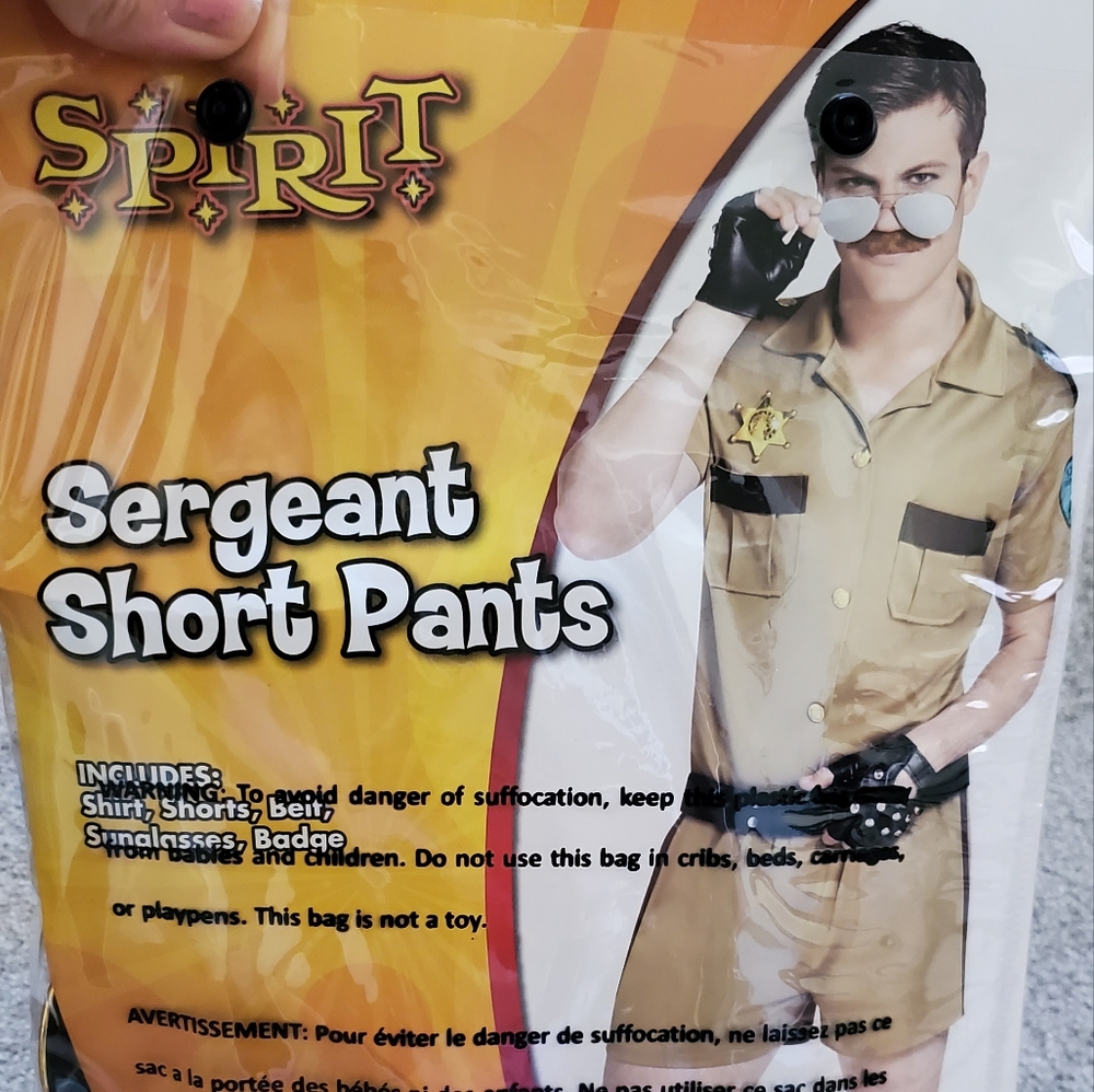 Halloween costume- Sergeat Short Pants. Men